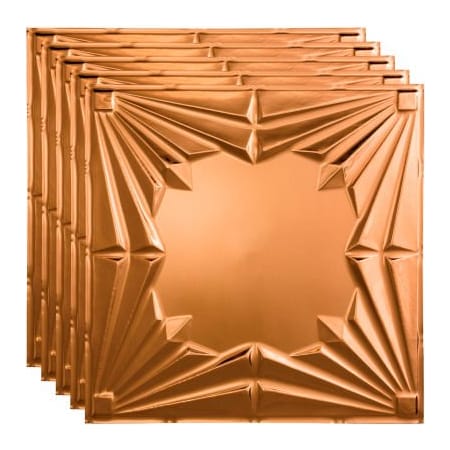 Fasade Art Deco - 23-3/4 X 23-3/4 PVC Lay In Tile In Polished Copper -